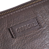 DEPECHE Small leatherbag with golden details Small bag / Clutch 161 Dark brown