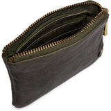 DEPECHE Small purse in soft leather Purse / Credit card holder 049 Army Green