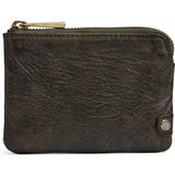 DEPECHE Small purse in soft leather Purse / Credit card holder 049 Army Green