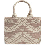 DEPECHE Small shopper with beautiful pattern Shopper 045 Dusty Rose