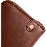 DEPECHE Small simple wallet in soft leather Purse / Credit card holder 133 Brandy