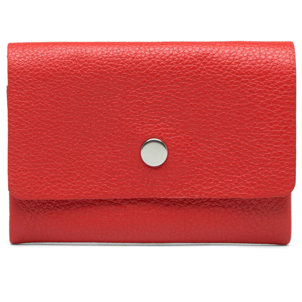 DEPECHE Small wallet/credit card holder in soft leather Purse / Credit card holder 043 Red