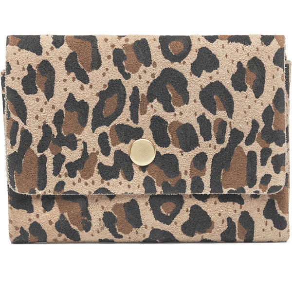 DEPECHE Small wallet/credit card holder in soft leather Purse / Credit card holder 082 Leopard