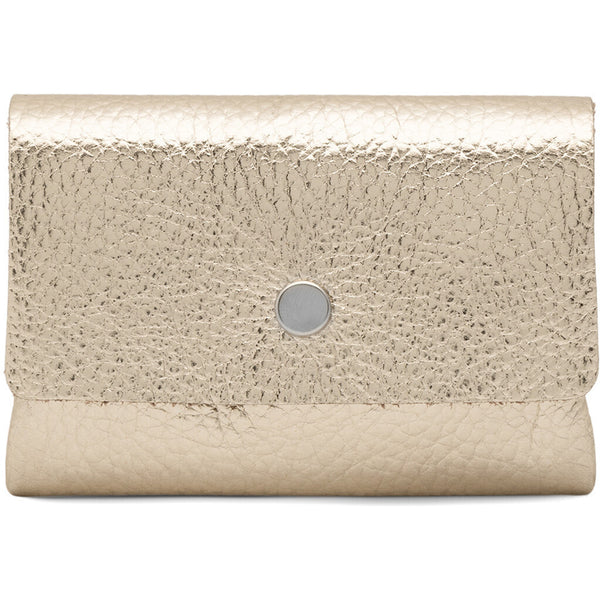 DEPECHE Small wallet/credit card holder in soft leather Purse / Credit card holder 108 Champagne