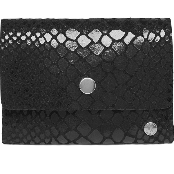 DEPECHE Small wallet/credit card holder in soft leather Purse / Credit card holder 264 Black Croco