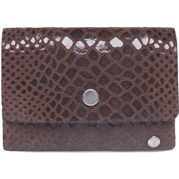 DEPECHE Small wallet/credit card holder in soft leather Purse / Credit card holder 265 Brown Croco