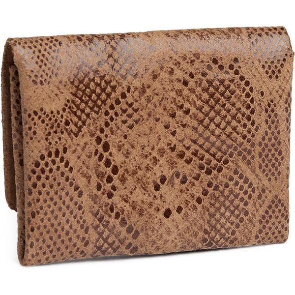 DEPECHE Small wallet/credit card holder in soft leather Purse / Credit card holder 289 Camel Snake