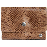 DEPECHE Small wallet/credit card holder in soft leather Purse / Credit card holder 289 Camel Snake