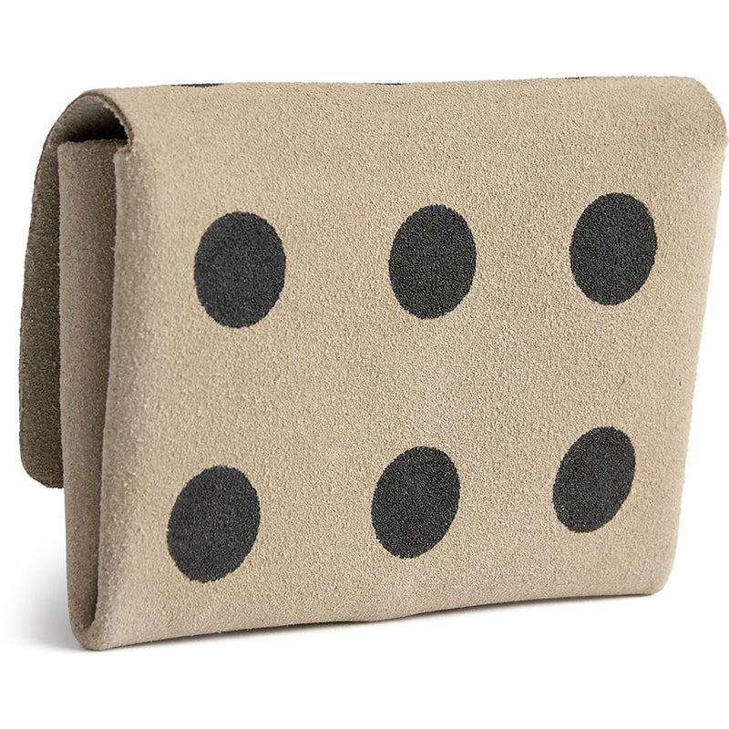DEPECHE Small wallet/credit card holder in soft leather Purse / Credit card holder 301 Black Dots