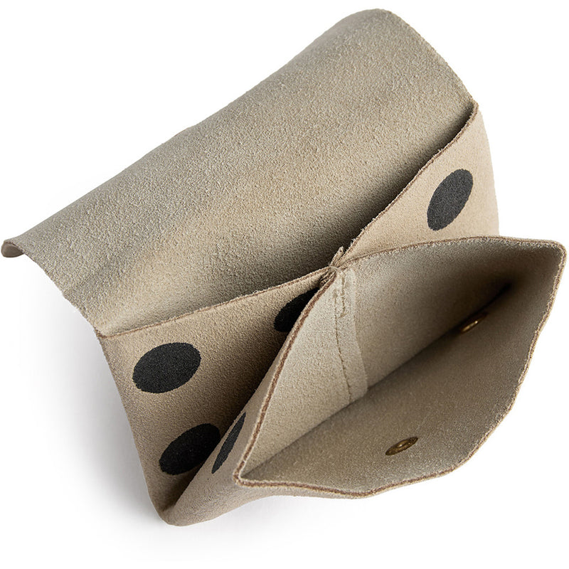DEPECHE Small wallet/credit card holder in soft leather Purse / Credit card holder 301 Black Dots