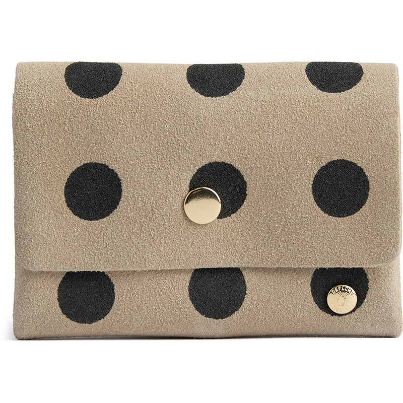 DEPECHE Small wallet/credit card holder in soft leather Purse / Credit card holder 301 Black Dots