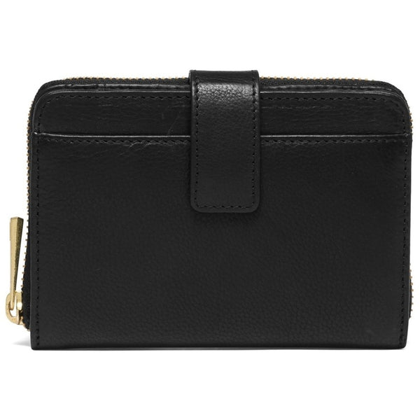 DEPECHE Soft and delicious leather wallet Purse / Credit card holder 099 Black (Nero)