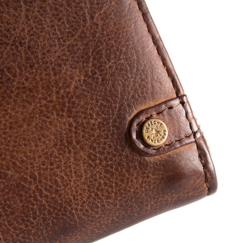 DEPECHE Soft and delicious leather wallet Purse / Credit card holder 133 Brandy