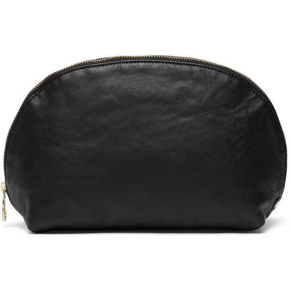 DEPECHE Soft and spacious leather cosmetic bag Accessories 099 Black (Nero)