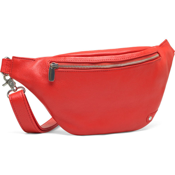 DEPECHE Soft leather bumbag in high quality Bumbag 043 Red
