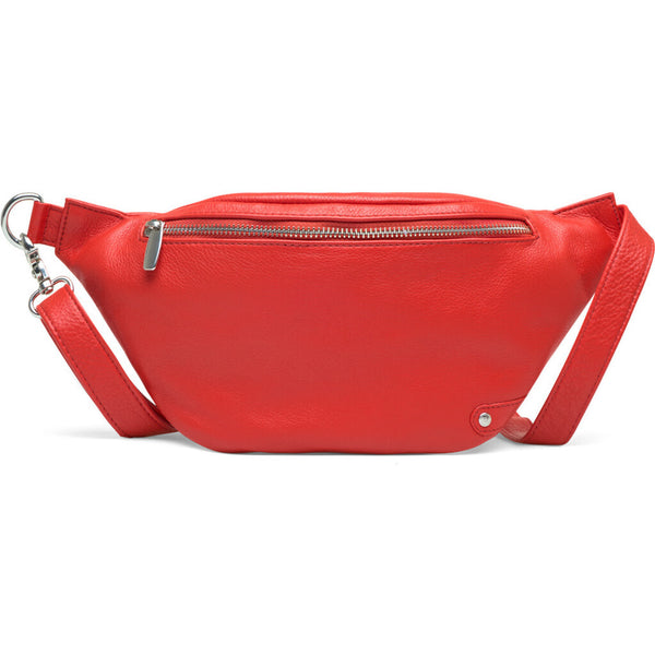 DEPECHE Soft leather bumbag in high quality Bumbag 043 Red