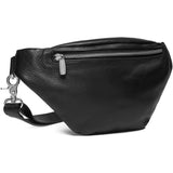 DEPECHE Soft leather bumbag in high quality Bumbag 099 Black (Nero)