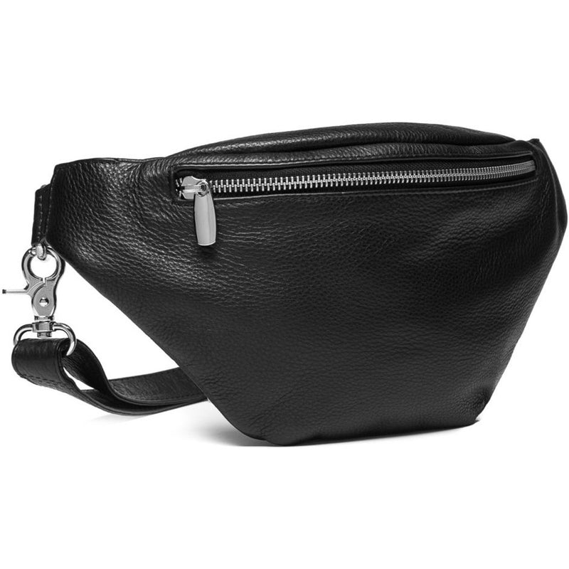 DEPECHE Soft leather bumbag in high quality Bumbag 099 Black (Nero)