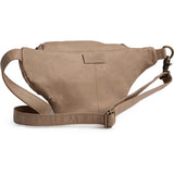 DEPECHE Soft leather bumbag with golden zippers Bumbag 168 Latte