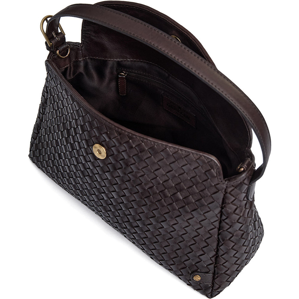 Sofya handwoven calf leather crossover / 16946 - Dark brown – DEPECHE