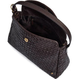 DEPECHE Sofya handwoven calf leather crossover Cross over 161 Dark brown