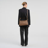 DEPECHE Sofya handwoven calf leather crossover Cross over 250 Dark Taupe