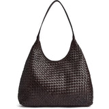 DEPECHE Sofya handwoven leather shoulder bag Shoulderbag / Handbag 161 Dark brown