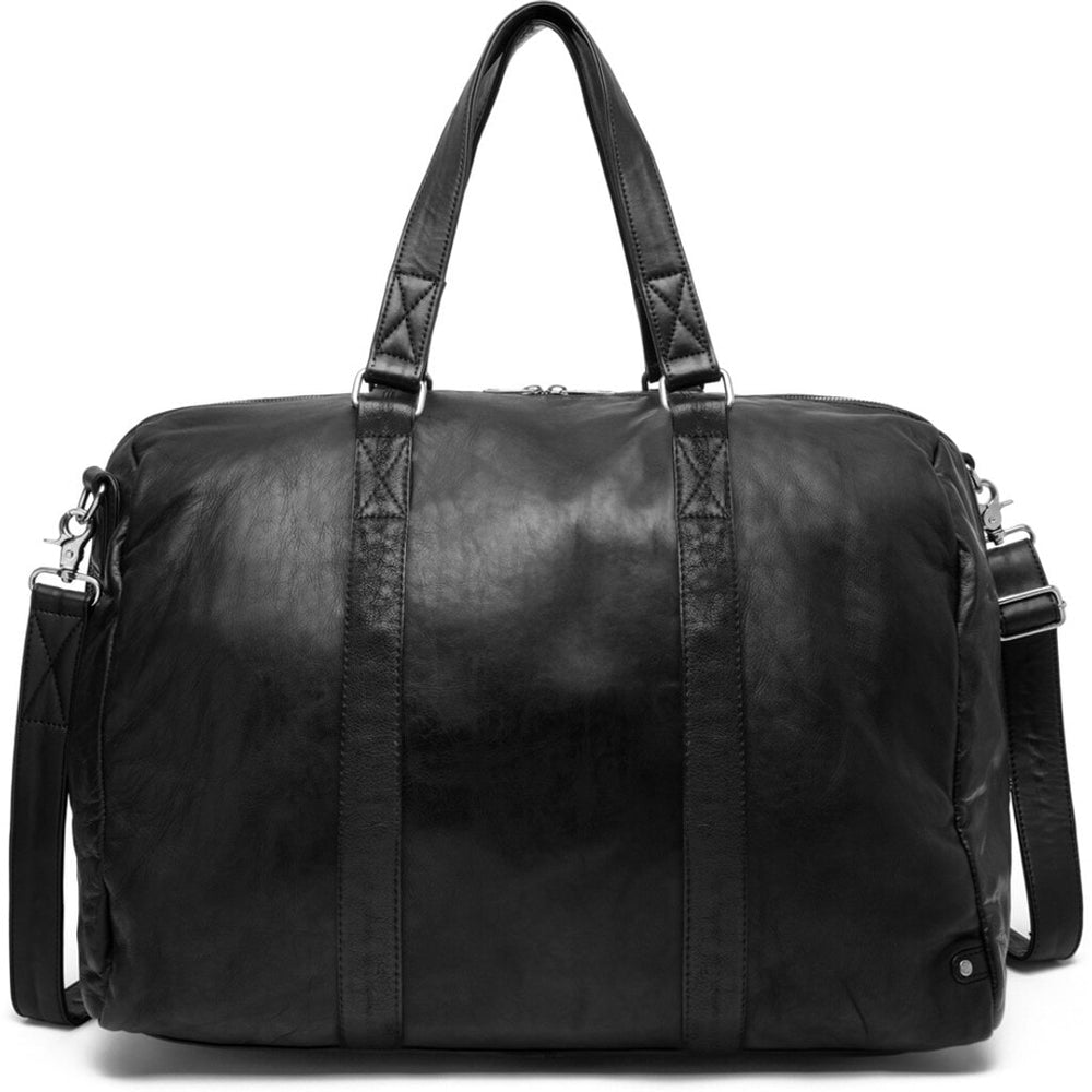 Spacious weekend bag in soft leather quality / 15476 - Black – DEPECHE