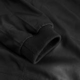Depeche leather wear Sporty Kendra long sleeved leather top Tops 099 Black (Nero)