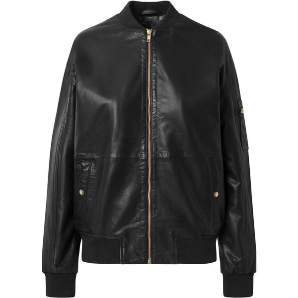 Depeche leather wear Sporty and cool leather jacket in soft quality Jackets 099 Black (Nero)