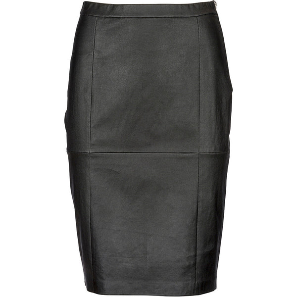 Depeche leather wear Stretch Emma skirt in soft and nice leather Skirts 099 Black (Nero)