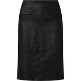 Depeche leather wear Stretch skirt in soft leather quality Skirts 099 Black (Nero)
