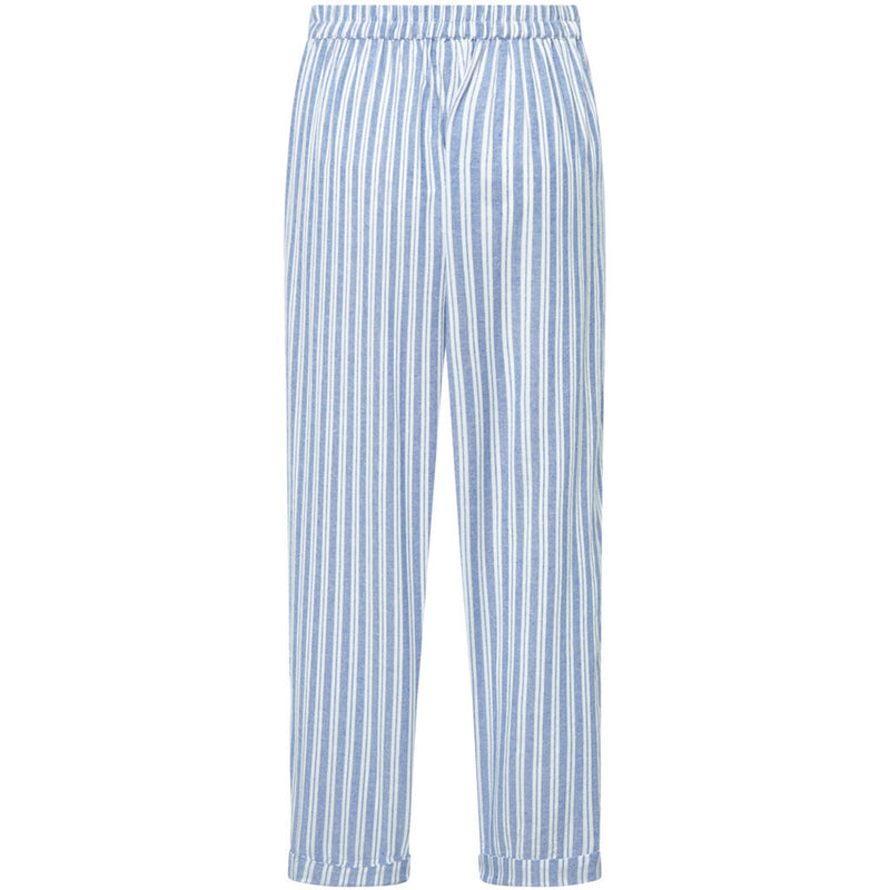 Depeche Clothing Striped print Beate pants Pants 259 Blue Yarndye Stripe