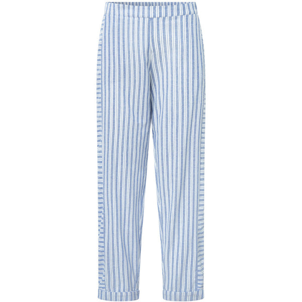 Depeche Clothing Striped print Beate pants Pants 259 Blue Yarndye Stripe