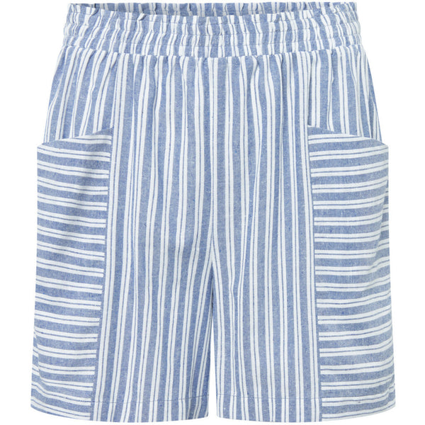Depeche Clothing Striped print Beate shorts Shorts 259 Blue Yarndye Stripe