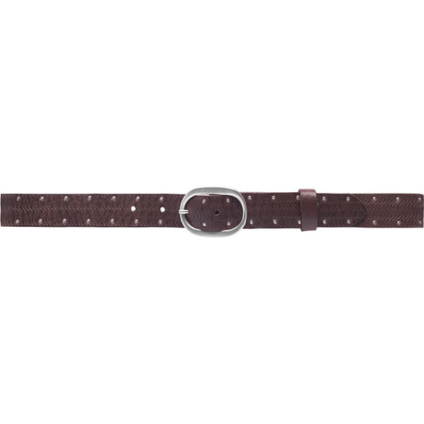 DEPECHE Studded jeans belt Belts 161 Dark brown