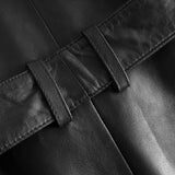 Depeche leather wear Stylish Nadine kneelong leather jacket Jackets 099 Black (Nero)