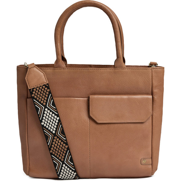 DEPECHE Stylish shoulder bag with adjustable canvas strap Shoulderbag / Handbag 013 Tan