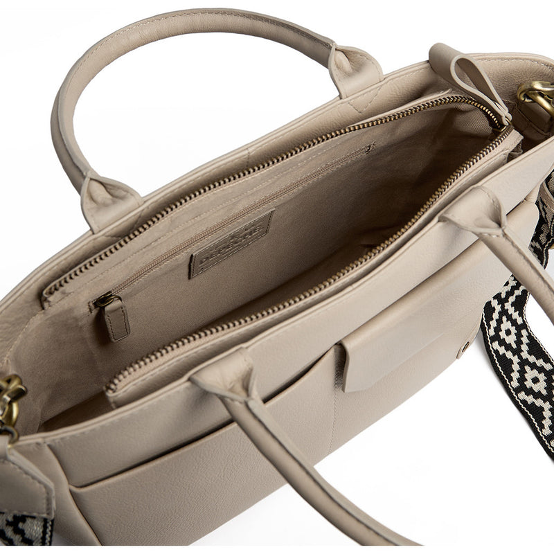 DEPECHE Stylish shoulder bag with adjustable canvas strap Shoulderbag / Handbag 177 Cream