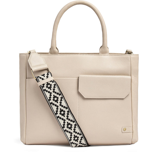 DEPECHE Stylish shoulder bag with adjustable canvas strap Shoulderbag / Handbag 177 Cream