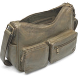 DEPECHE Stylish shoulderbag in soft leather quality Shoulderbag / Handbag 049 Army Green