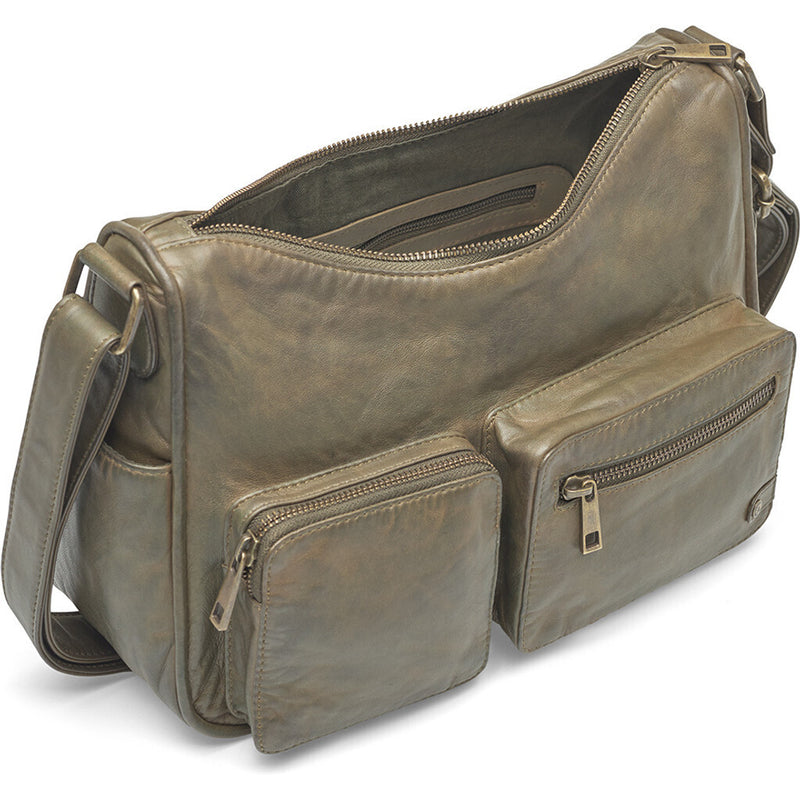 DEPECHE Stylish shoulderbag in soft leather quality Shoulderbag / Handbag 049 Army Green