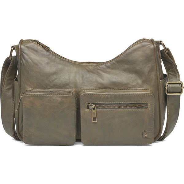 DEPECHE Stylish shoulderbag in soft leather quality Shoulderbag / Handbag 049 Army Green