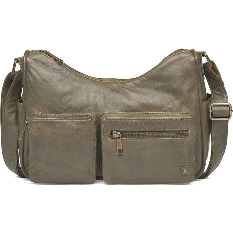 DEPECHE Stylish shoulderbag in soft leather quality Shoulderbag / Handbag 049 Army Green