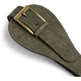 DEPECHE Suede Waist Belt Belt 049 Army Green