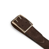 DEPECHE Suede belt Belt 161 Dark brown