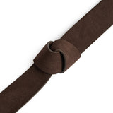 DEPECHE Suede belt Belt 161 Dark brown