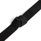 DEPECHE Suede belt Belt 190 Black/Gold