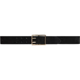 DEPECHE Suede belt Belt 190 Black/Gold