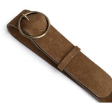 DEPECHE Suede belt Belts 007 Mud